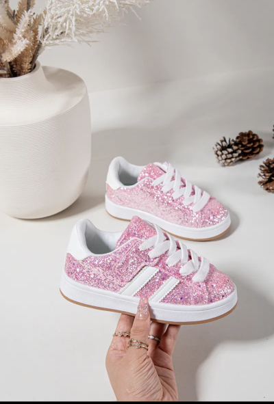 SNEAKERS GLITTER PINK